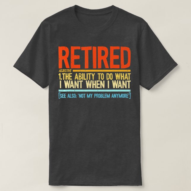 Camiseta Funny Retired , Funny Grandpa , Funny Grandma  (Frente do Design)