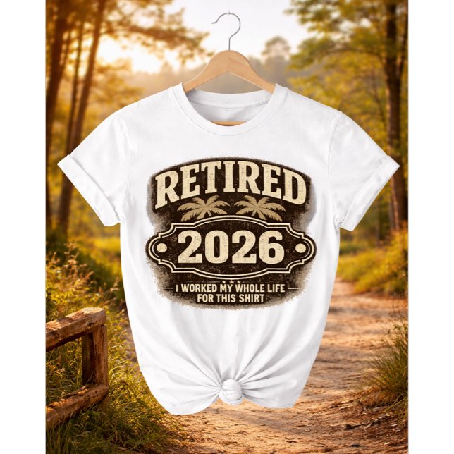 Camiseta Funny Retirement 2026 Palm Tree Retro Style I W... (Criador carregado)