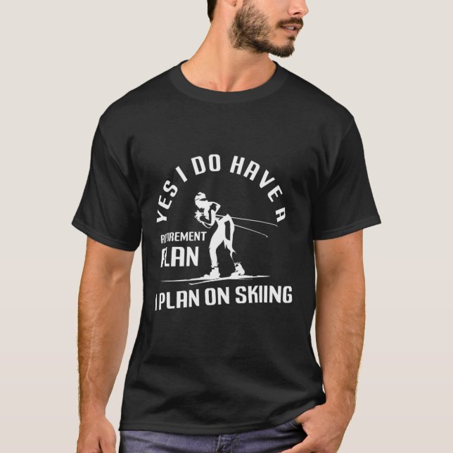 Camiseta Funny Retirement Skiing  (Frente)