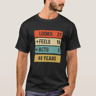 Camiseta Funny Retro 48Th Birthday 48 Years Old Born In 197