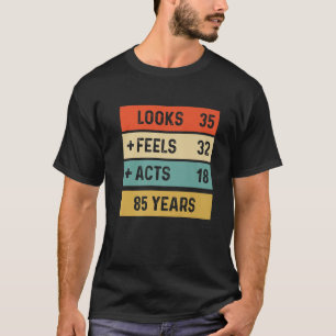 Camiseta Funny Retro 85º Aniversário, Nascer De 85 Anos Em
