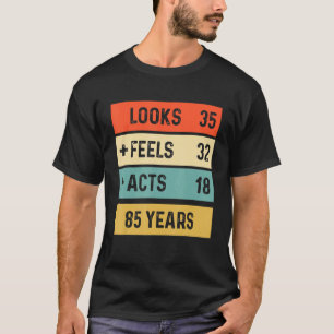 Camiseta Funny Retro 85º Aniversário Nascer De 85 Anos Em 1