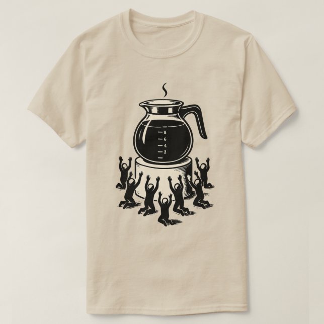 Camiseta Funny Retro Coffee – Worship Coffee (Frente do Design)