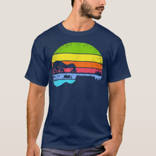 Camiseta Funny Retro Guitar Lake Sunset Guitarist Music Lov