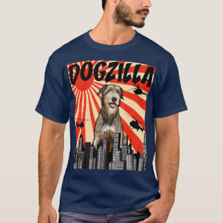 Camiseta Funny Retro Japanese Dogzilla Irish Wolfhound
