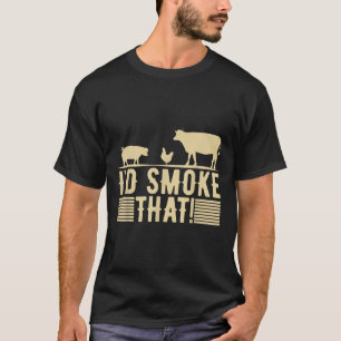 Camiseta Funny Retro Party Smoker Chef Pai Gift I d Smo