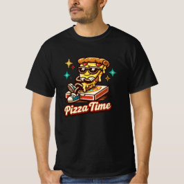 Camiseta Funny Retro Pizza Time Shirt – Cute Cartoon Pizza 