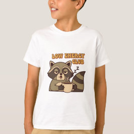 Camiseta Funny Retro Raccoon Kids Low Energy T-Shirt