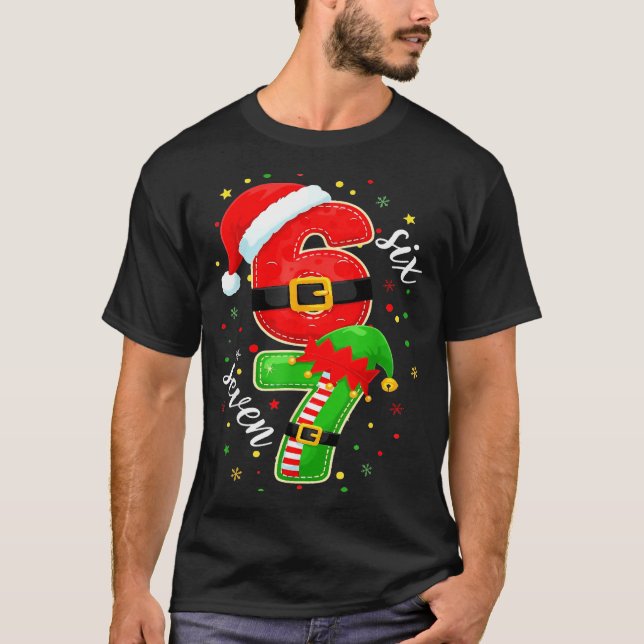 Camiseta Funny Retro Six Seven Christmas 67 Xmas  (Frente)