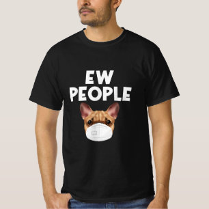 Camiseta Funny Retro Vintage Buldogue Vestindo Máscara Ew P