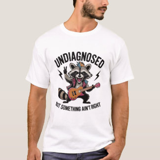 Camiseta Funny Rocking Racoon