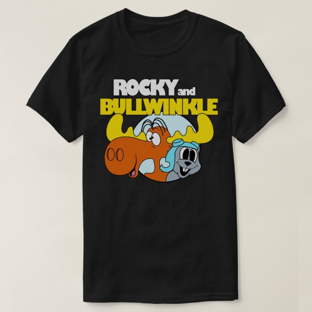 Camiseta Funny Rocky e Bullwinkle (Frente do Design)