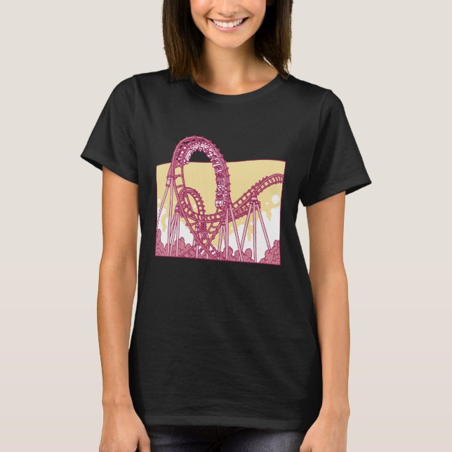 Camiseta Funny Rollercoaster Amusement Park Gift (Frente)