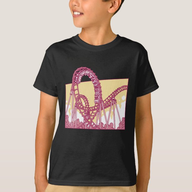 Camiseta Funny Rollercoaster Amusement Park Gift (Frente)