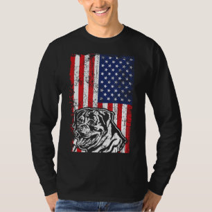 Camiseta Funny Rottweiler Dog Lover Proprietário do Bandeir
