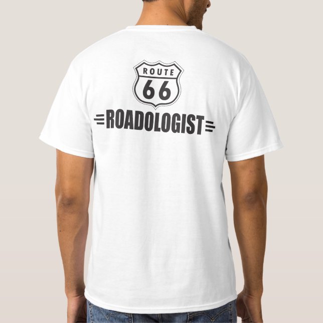 Camiseta Funny Route 66 Road Sign Roadologista (Verso)
