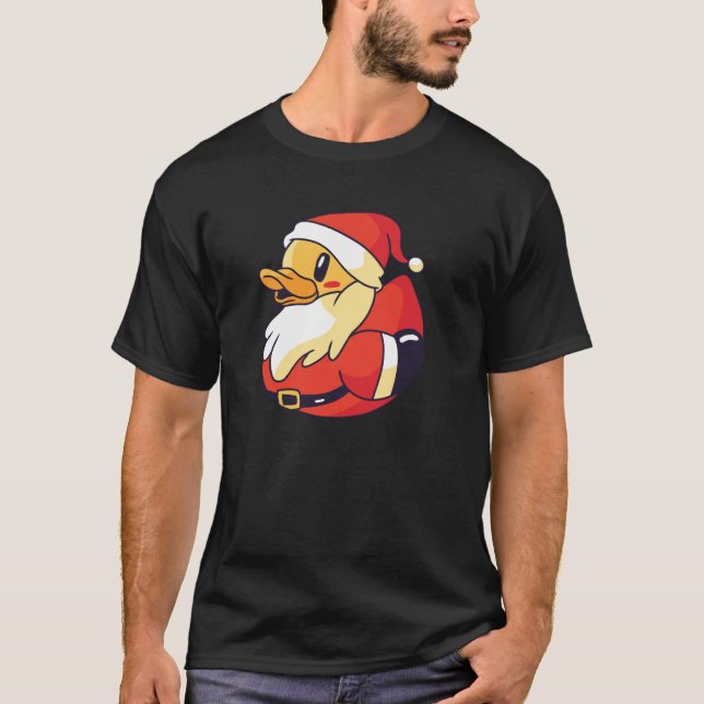 Camiseta Funny Rubber Duck Christmas Santa Rubber Ducky Pul (Frente)