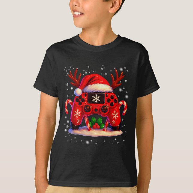 Camiseta Funny Rudolph Game Controller Christmas Xmas Boy K (Frente)
