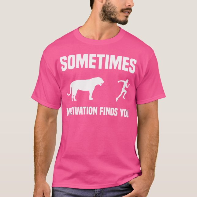 Camiseta Funny Running Sport Runner Tiger Motivation Finds  (Frente)