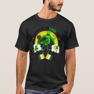 Camiseta Funny Saint Patrick Cita Feliz Rua Pat Rex Day Des