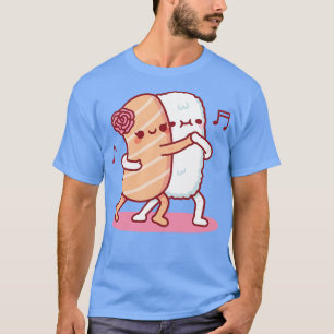 Camiseta Funny Salmon Sushi E Rice Dancing Tango