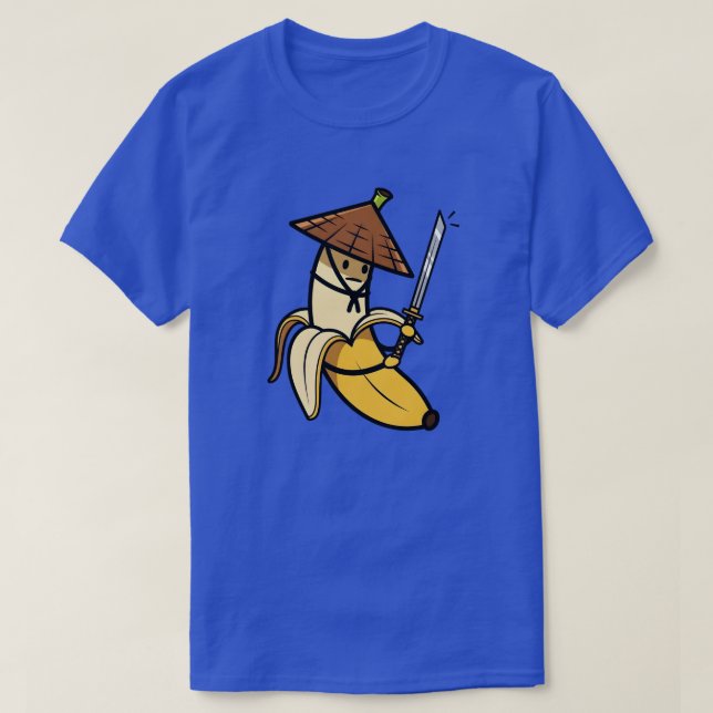 Camiseta Funny Samurai Banana Ronin Cartoon Illustration (Frente do Design)