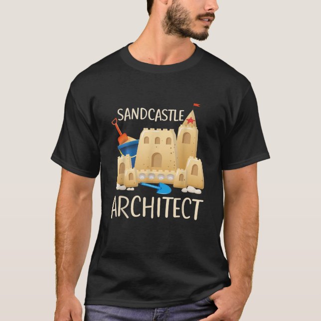 Camiseta Funny Sand Castle Architect Beach Toys Summer Vaca (Frente)