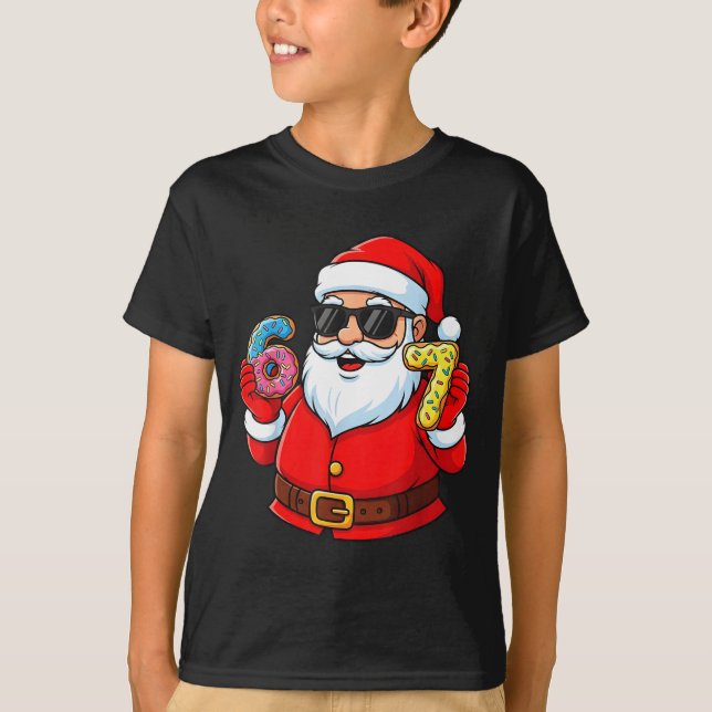 Camiseta Funny Santa 67 Ice Cream Drip Christmas Xmas Boys  (Frente)