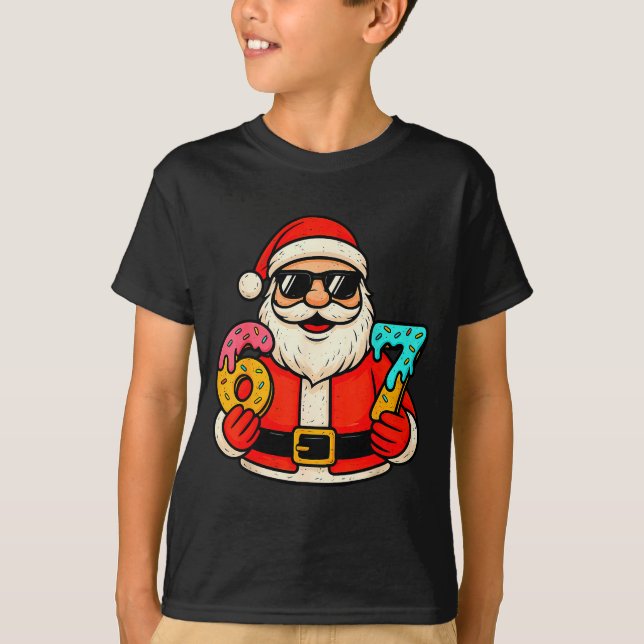 Camiseta Funny Santa 67 Ice Cream Drip Christmas Xmas Teens (Frente)