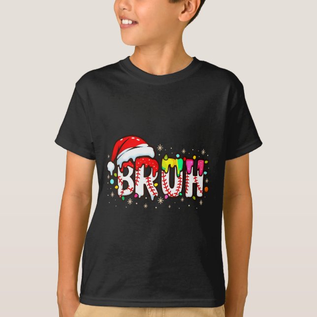 Camiseta Funny Santa Bruh Baseball Christmas Xmas Meme Paja (Frente)
