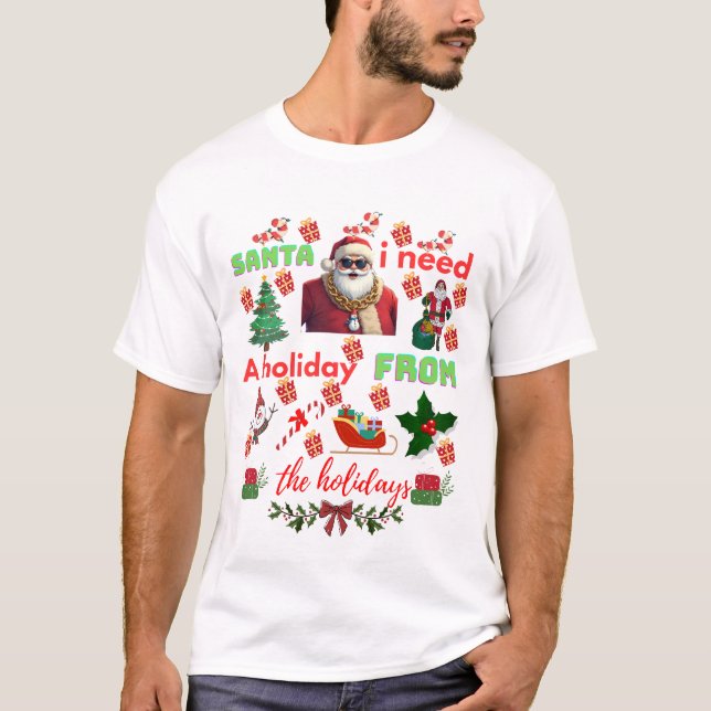 Camiseta Funny Santa Christmas quotes  (Frente)