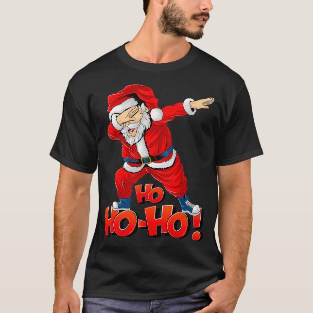 Camiseta Funny Santa Claus Dab Dançando Natal Dabbing Gi (Frente)
