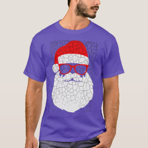 Camiseta Funny Santa Claus face Sunglasses with Hat Beard C