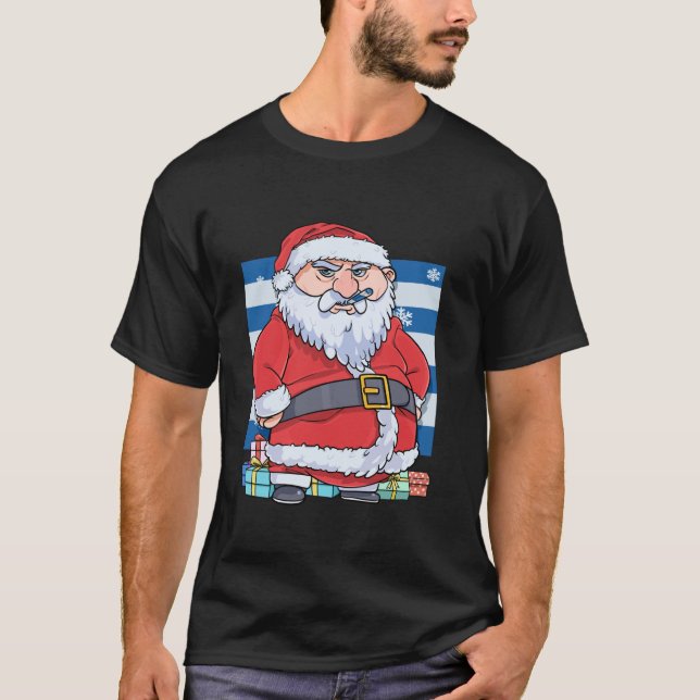 Camiseta Funny Santa Claus Merry Christmas Holidays Candy C (Frente)