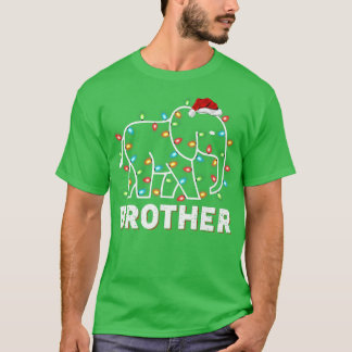 Camiseta Funny Santa Elephant Xmas Lights Brother Elephant