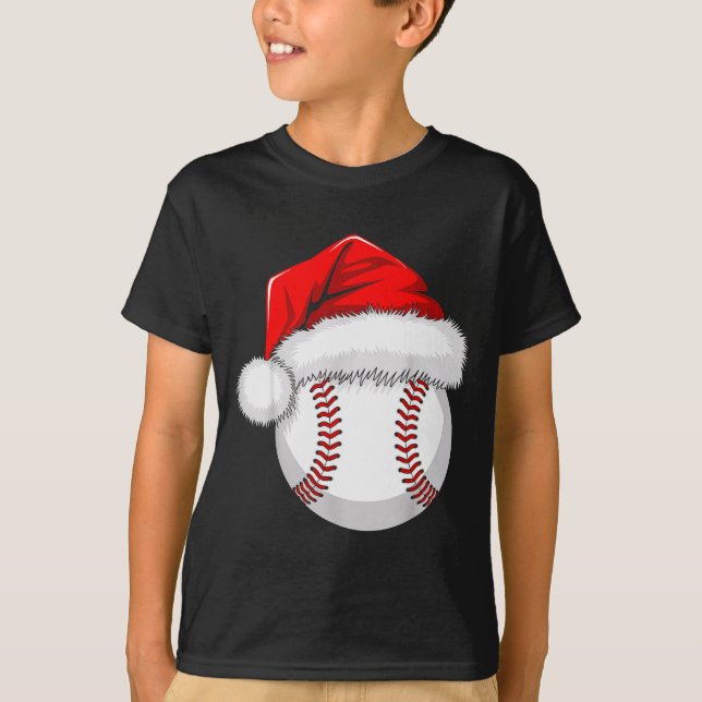 Camiseta Funny Santa Hat Xmas Srt Lover Christmas Baseball  (Frente)