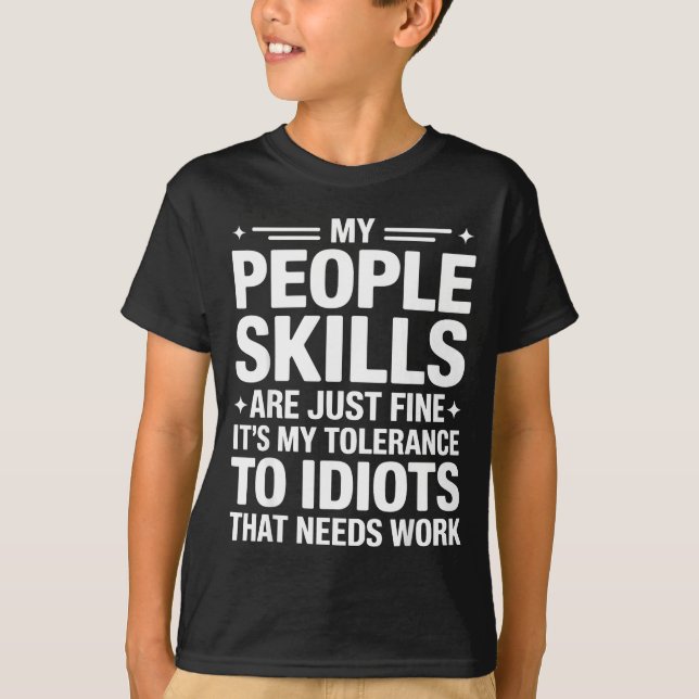 Camiseta Funny Sarcastic Saying Humor Introvert Workplace A (Frente)