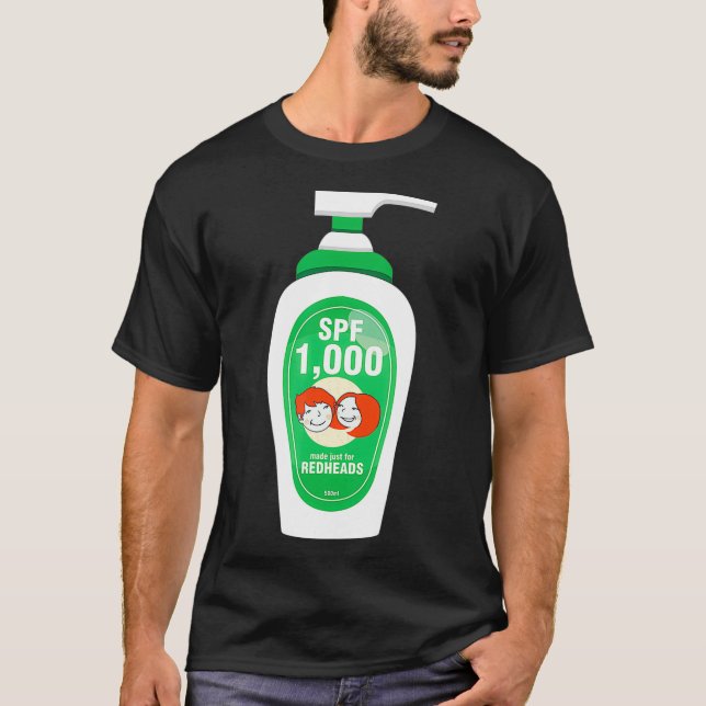 Camiseta Funny Sarcástico Irish Ginger Redhead SPF 1000 Sun (Frente)
