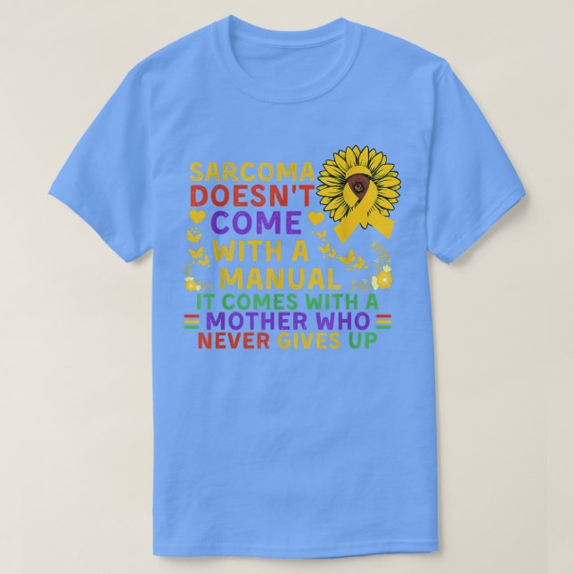 Camiseta Funny Sarcoma Mãe Cita Girassol com Butterfl (Frente do Design)