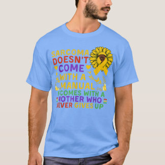 Camiseta Funny Sarcoma Mãe Cita Girassol com Butterfl