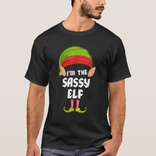 Camiseta Funny Sassy Elf Mating Family Group PJ Natal