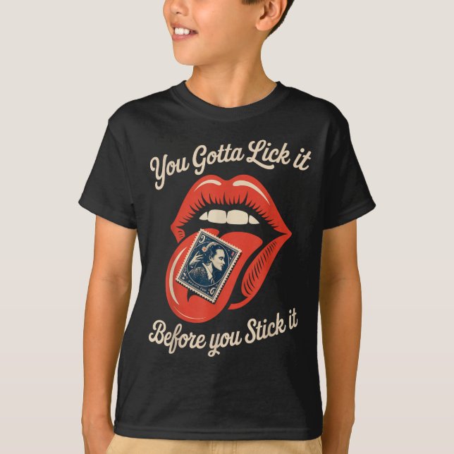 Camiseta Funny Saying Lick It Before You Stick It Joke Wome (Frente)