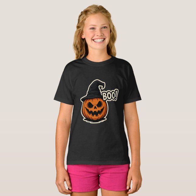 Camiseta  Funny & Scary Halloween Sticker  (Frente Completa)