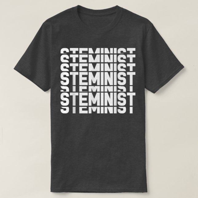 Camiseta Funny Science Steminist Stem Technology Teacher 79 (Frente do Design)