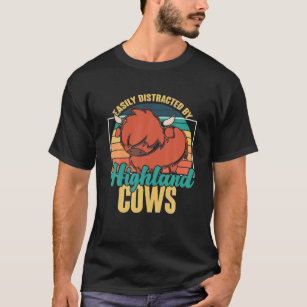 Camiseta Funny Scottish Fazenda Animal Farmer Retro Highlan