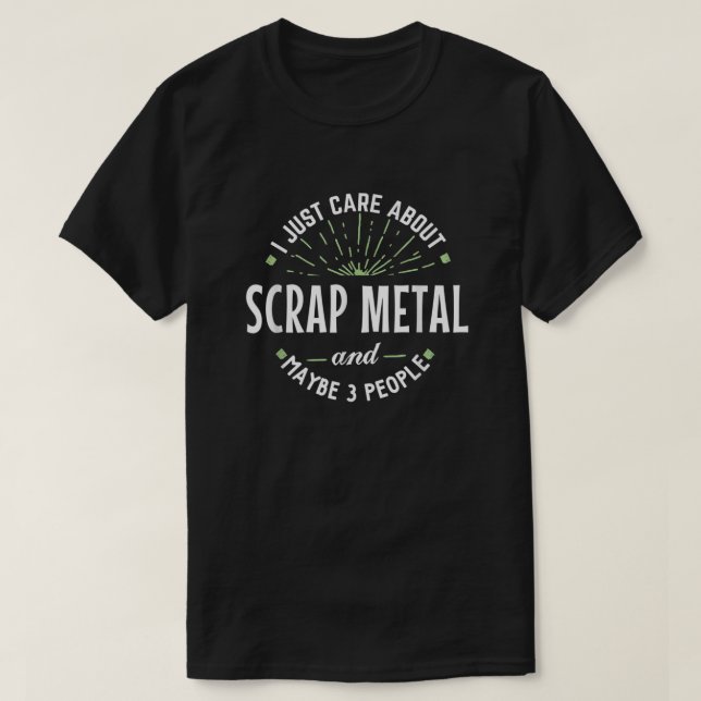 Camiseta Funny Scrap Metal Shirt for Men Dad Fathers Day Gi (Frente do Design)