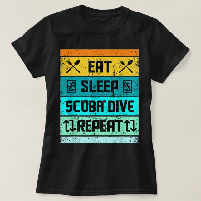 Camiseta Funny Scuba Divorciando Ts Para Homens Mulheres Cr (Frente do Design)