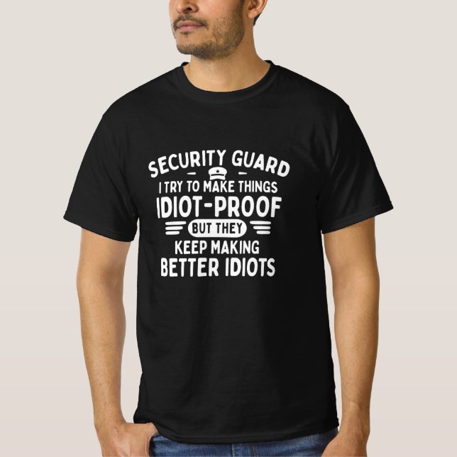 Camiseta Funny Security Guard Design For Men Women Security (Frente)