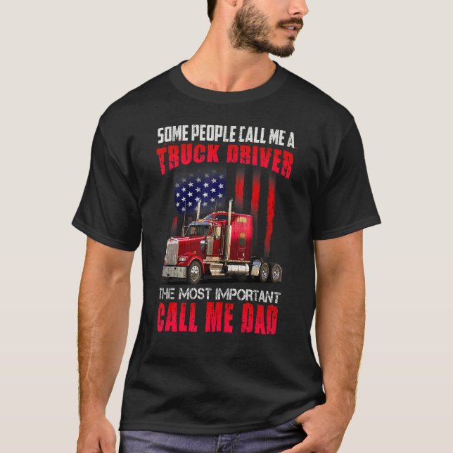 Camiseta Funny Semi Truck Design Para Caminhoneiros E (Frente)