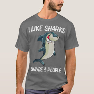 Camiseta Funny Shark Design For Men Women White Shark Lover